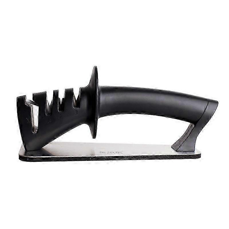 4-Stage Knife Sharpener with ABS Handle & Non-Slip Base for Kitchen Knives & Scissors