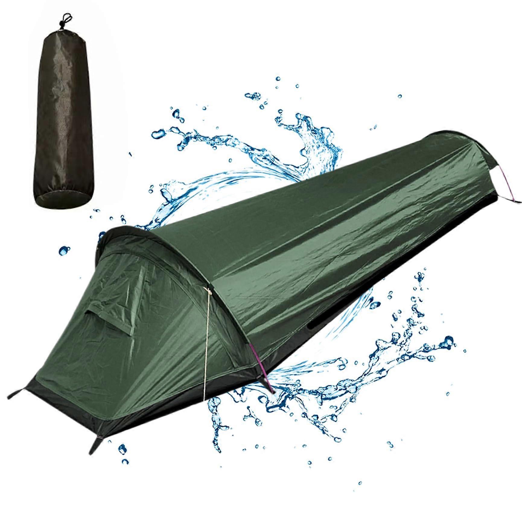 One Man Tent, Waterproof Ultralight Backpacking Tent, Breathable 1 Person Tent with Fine Mesh for Hiking and Mountaineering