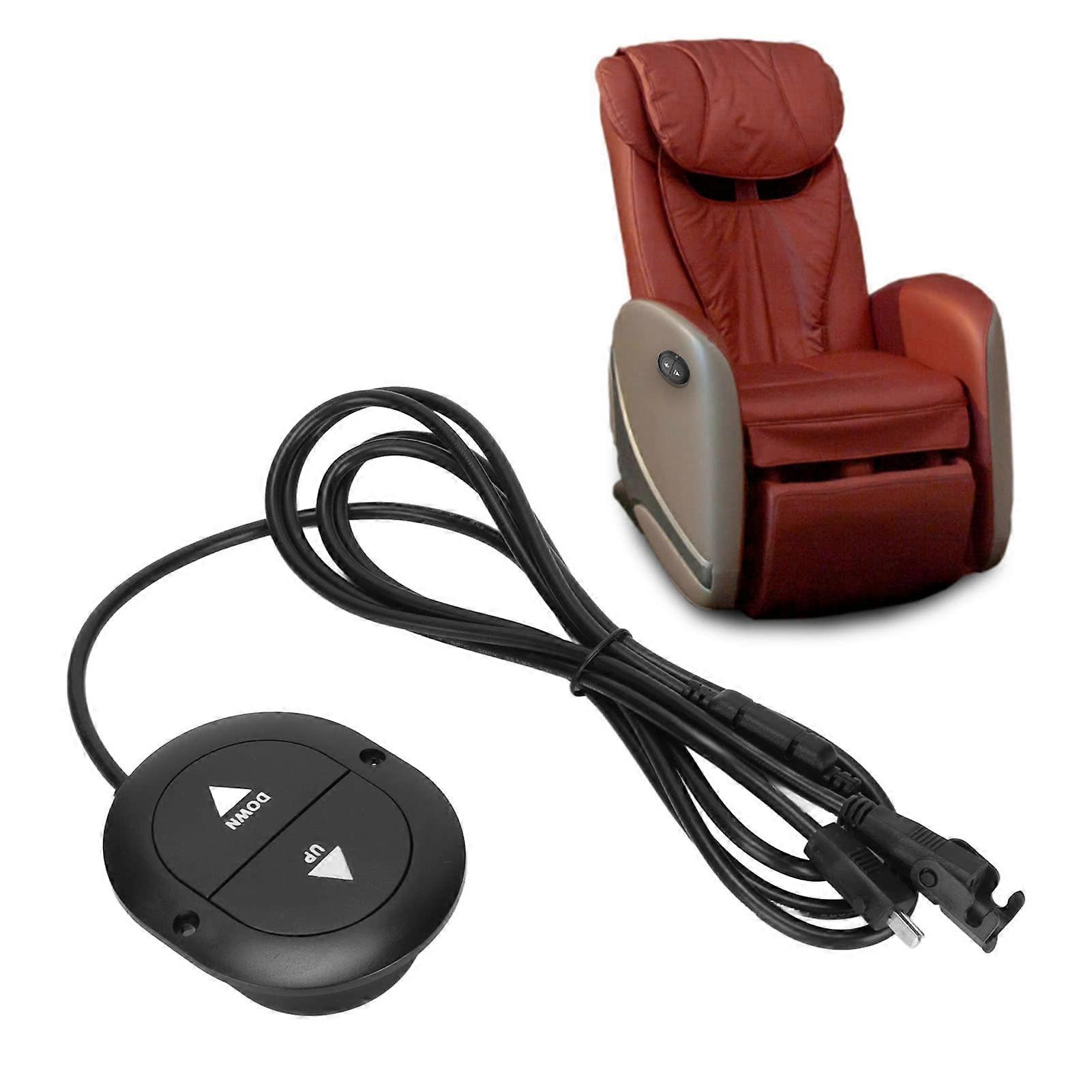 Electric Recliner Hand Switch Remote Control 2-Button 12-32V Compatible with DC Lift Chairs, Beige or Black Options