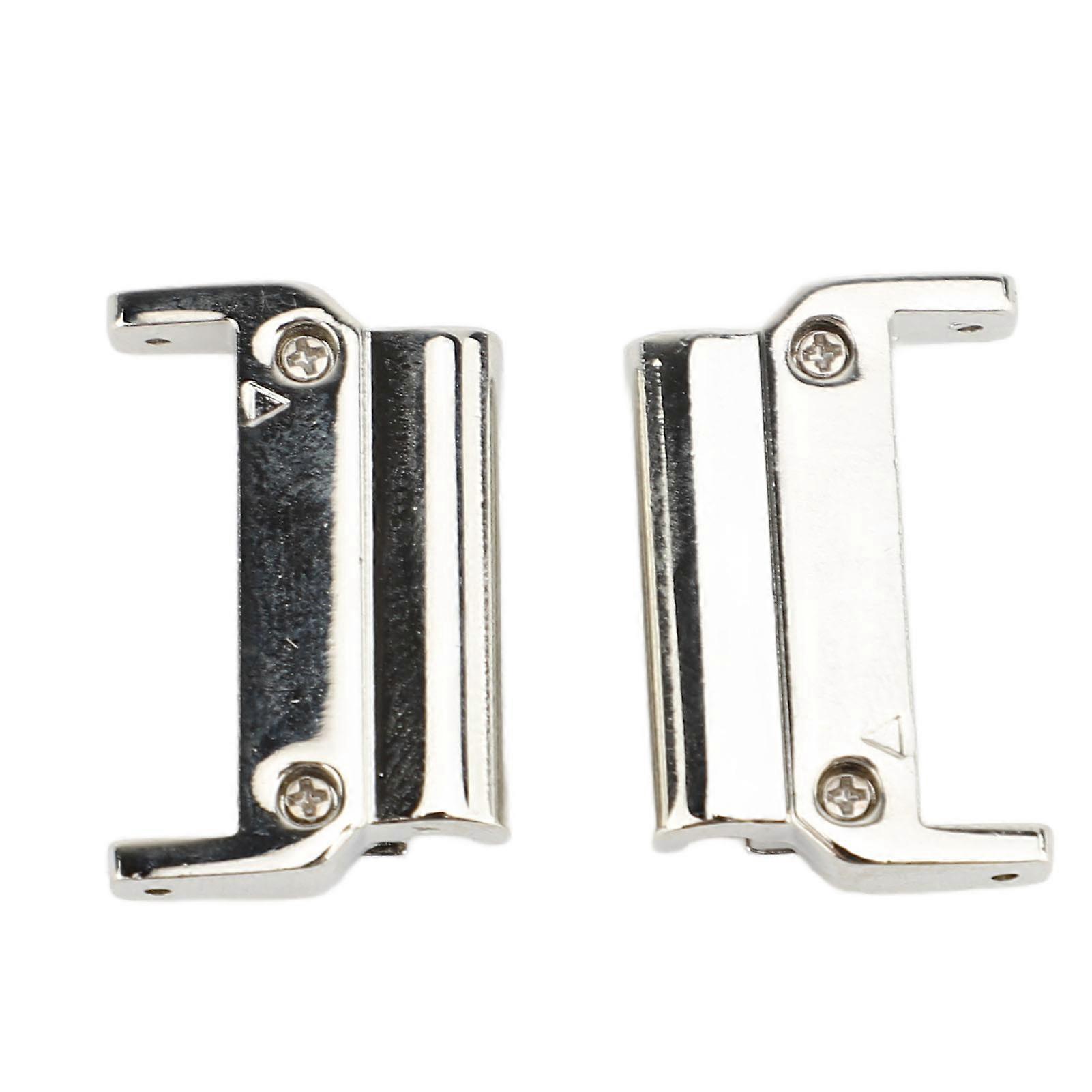 1 Pair Metal Watch Band Adapter for Quick Fit Watch Replaceable Connector for Replacement Silver 20-20mm