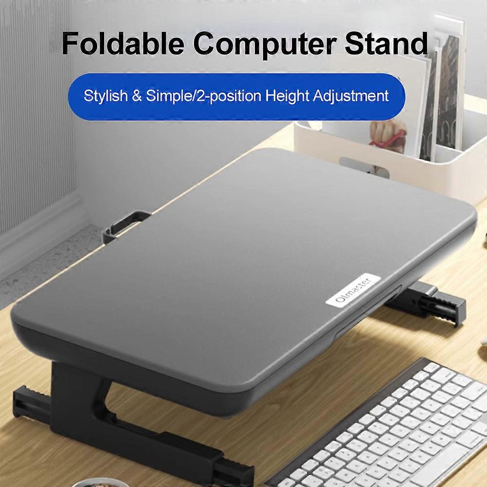 Olmaster faltbarer Laptop-Ständer Computer-Riser, Computer-Stehständer Monitorbasis für Schreibtisch, ergonomisches Design, zweistufige Höhenverstellung, rational