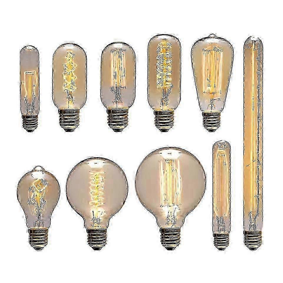 ビンテージエジソン電球E27 40W 220VレトロG80電球4PCS