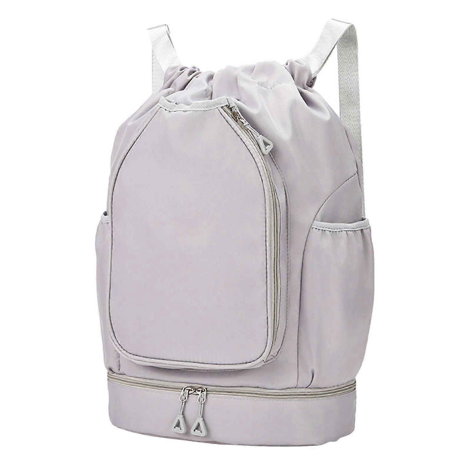 Tennis Backpack Badminton Racket Bag with Shoe Compartment Decor Drawstring