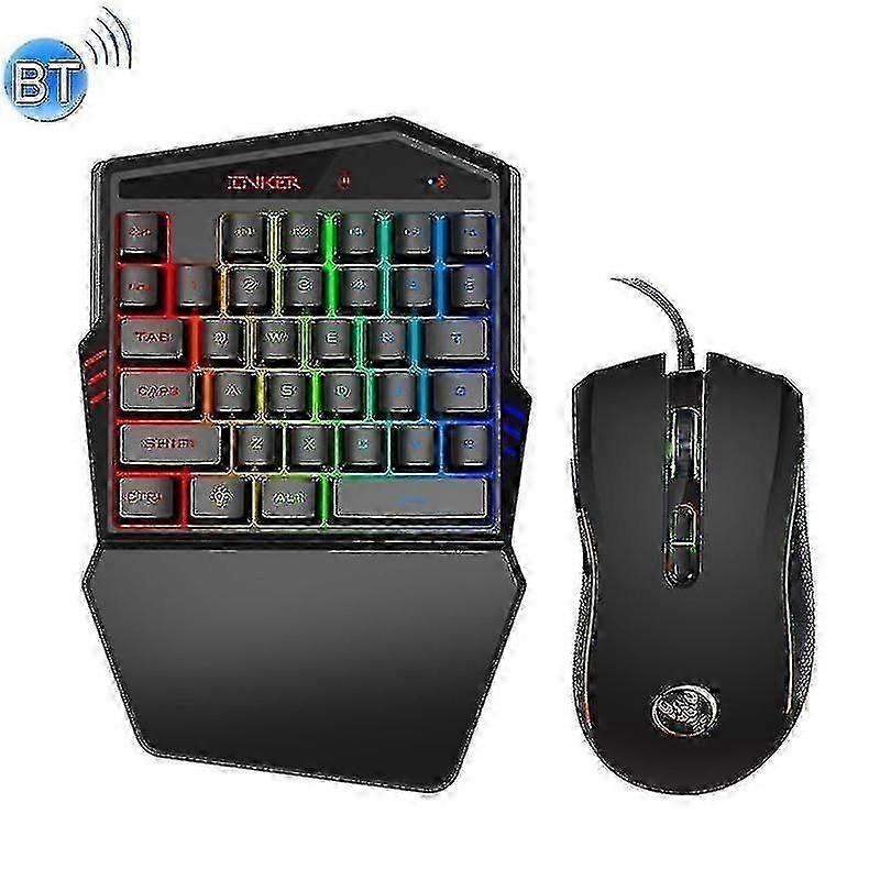Computer Accessory Sets Hxsj K88 Bluetooth 4.2 Mobile Game Wireless Keyboard + Wired Mouse Set