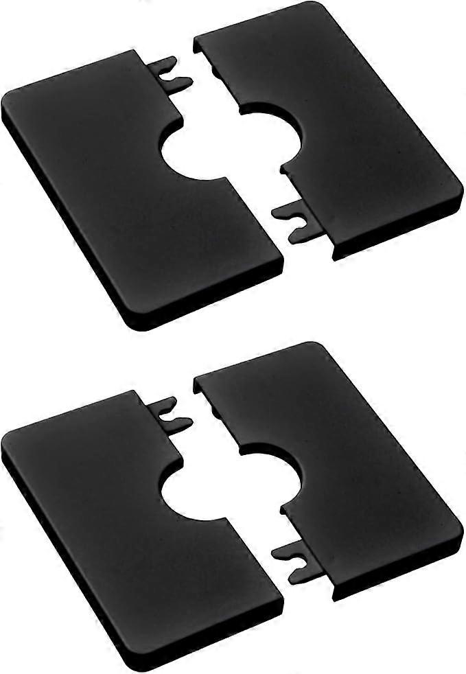 Pack ABS Plastic Self-Adhesive Square Pipe Covers for 22mm Diameter Shower Hose (Black)