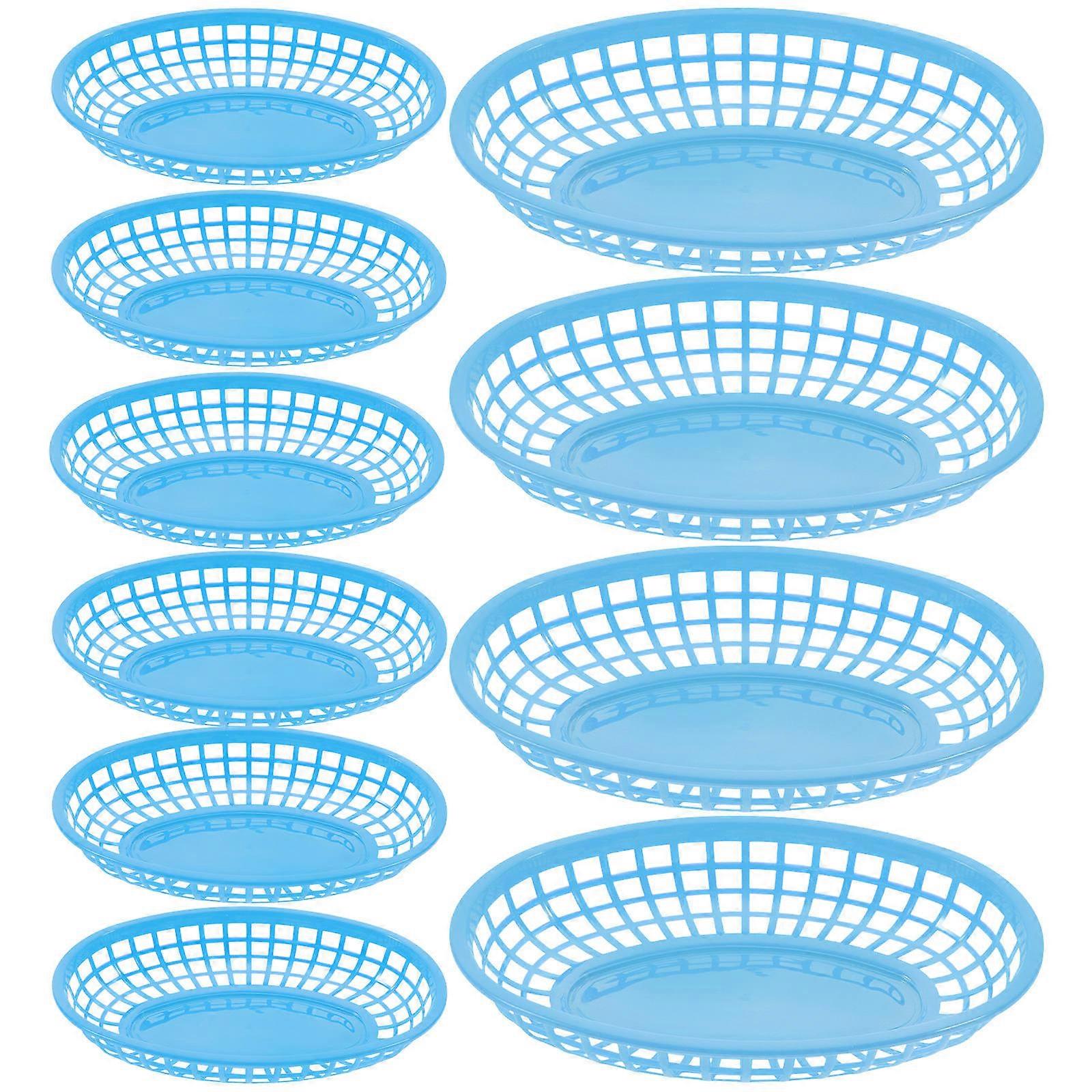 Sturdy Plastic Baskets for Serving Snacks, Ideal for Beach Cookouts and Parties