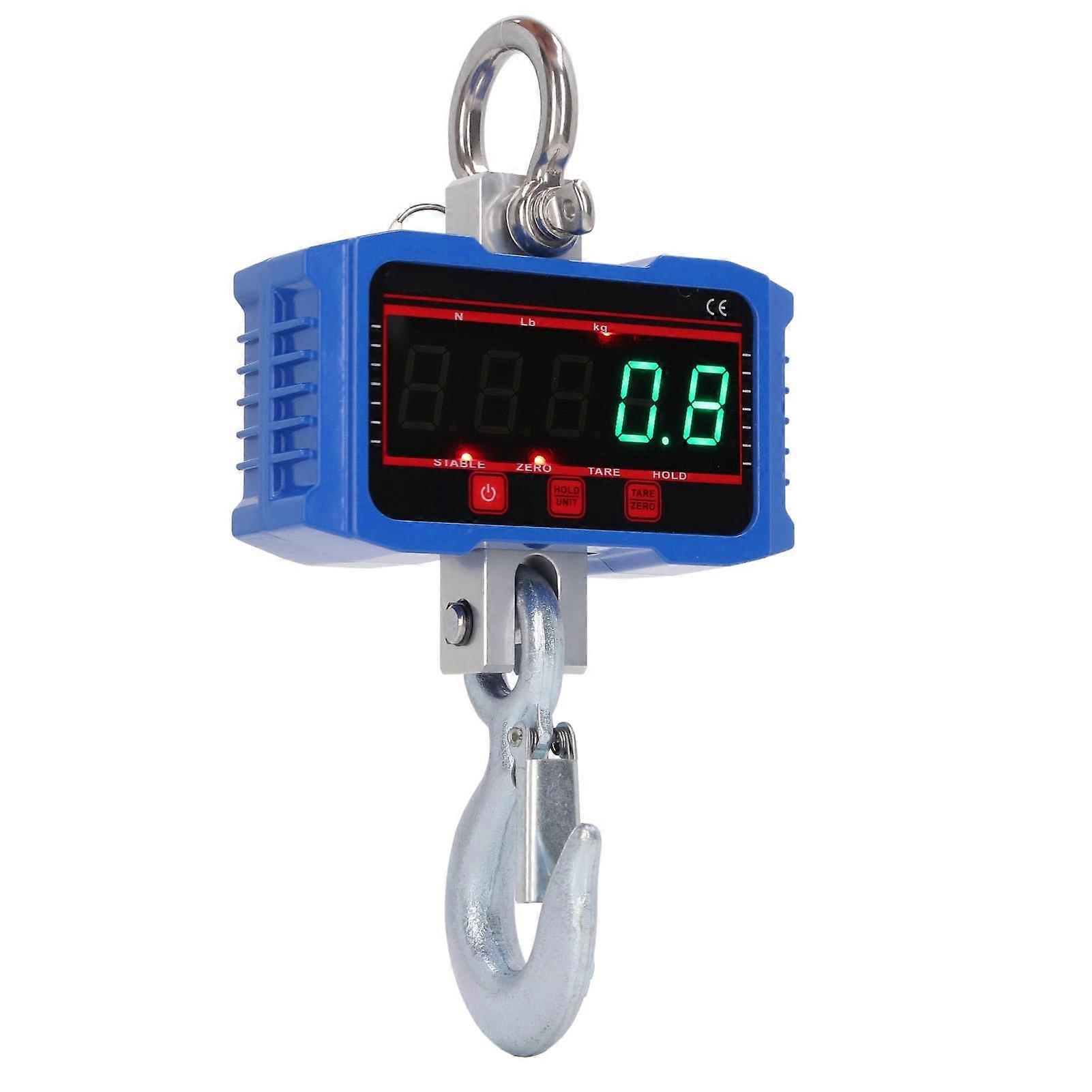 Hanging Scale LED Digital Display Remote Control Weighing Tool for Warehouse Luggage 1000KG/2000LB 