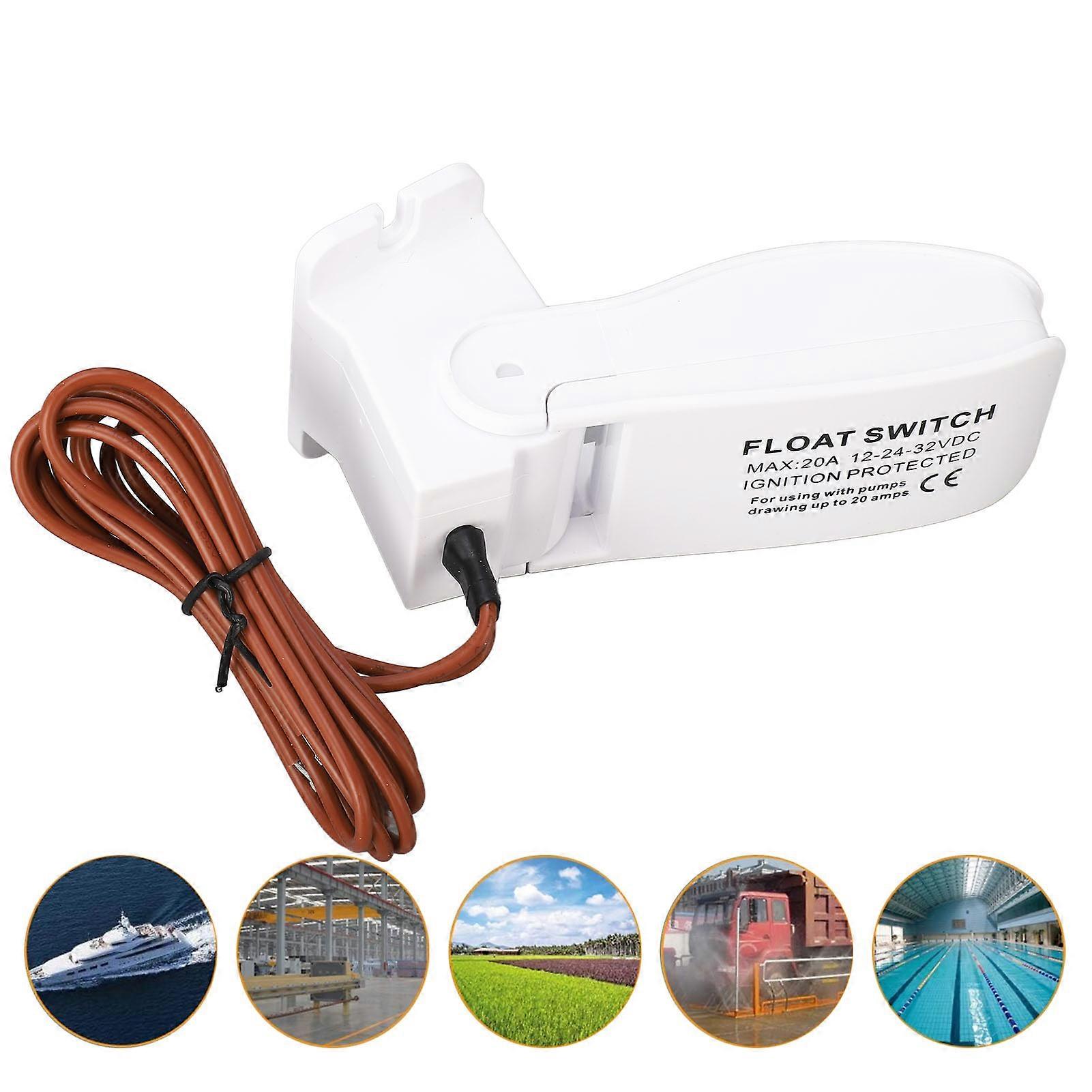 Float Switch Boat Bilge Pump Automatic Control Floating Switch with 1 Meter Cable DC32V 24V 12V 