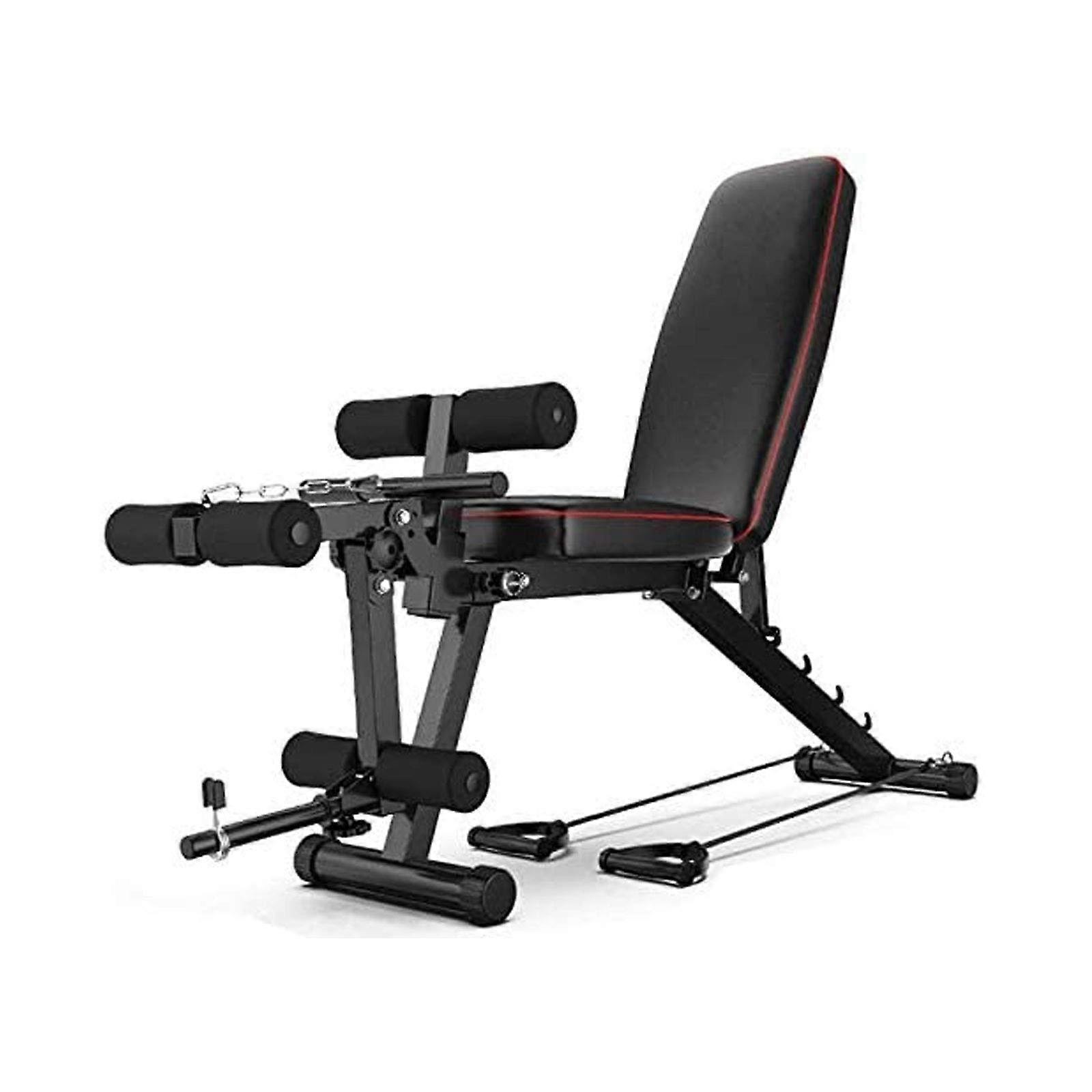 Folding Weight Bench, Adjustable Folding Weight Bench, Dumbbell Can be Used as Flat Bench/Incline Bench/SitUp Bench