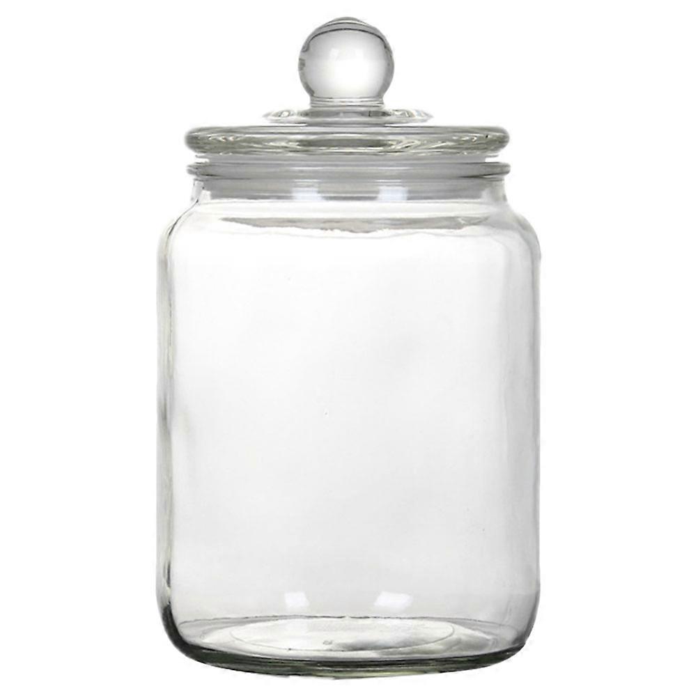 Airtight Glass Storage Jar with Lid for Tea, Coffee & Grains – Transparent Sealing Container for Kitchen Organization