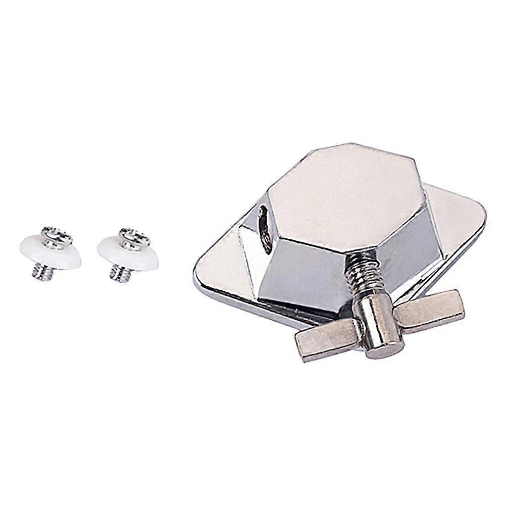 Drum Rack Mount Bracket Durable Metal Rectangular Plate For Drummers Silver 6.9x4.88cm Mounting Bracket 1Set