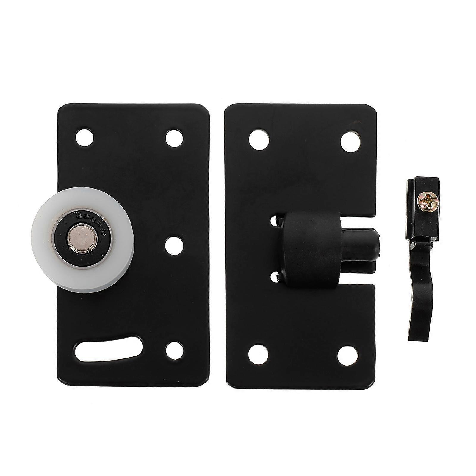 Wardrobe Maintenance Sliding Door Pulley Black 8.5X4.5X1.2CM Smooth Sliding Wear Resistant Firm Durable 2 Sets