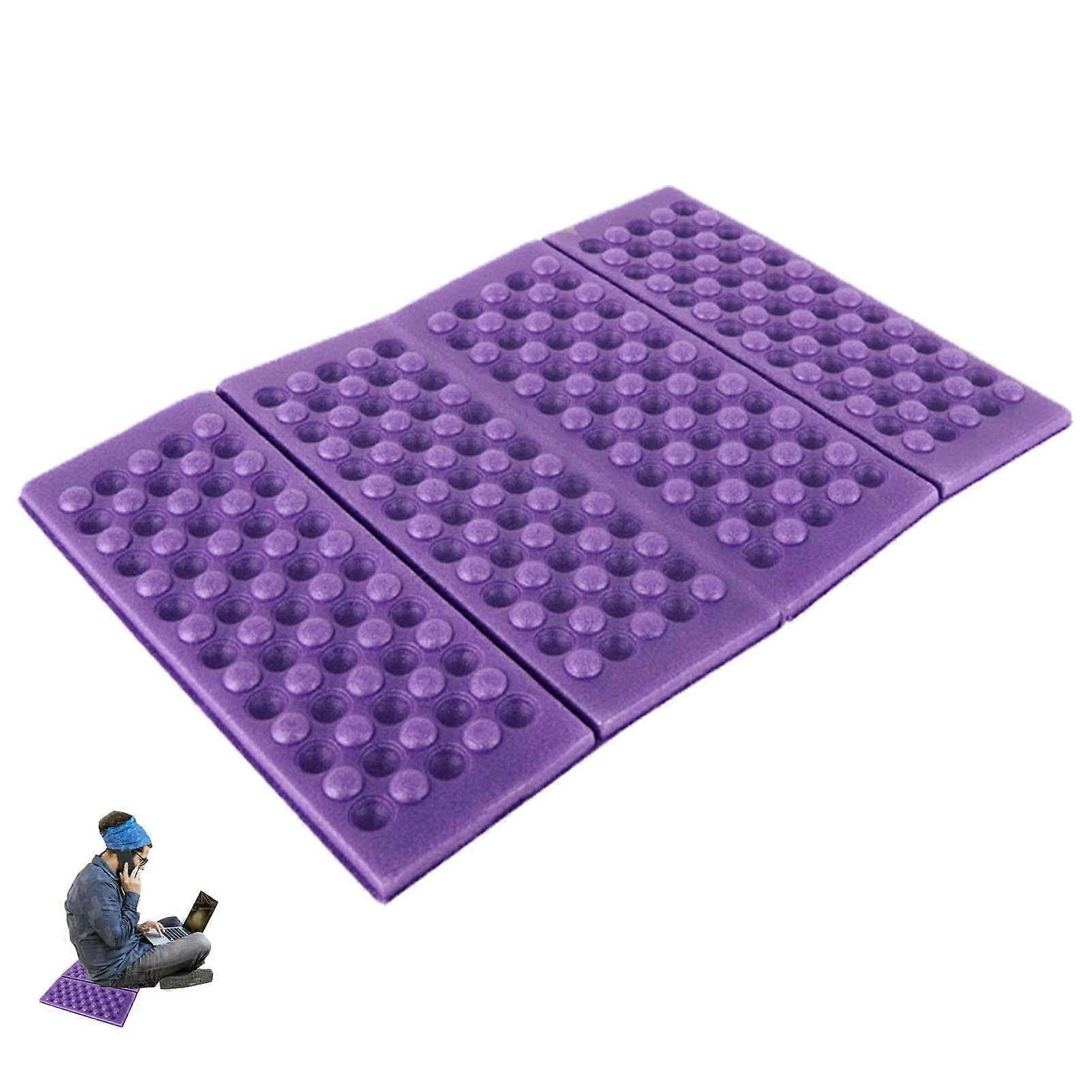 Picnic Seat Cushion, Garden Seat Pad Camping Cushion Foldable Seat Mat Purple