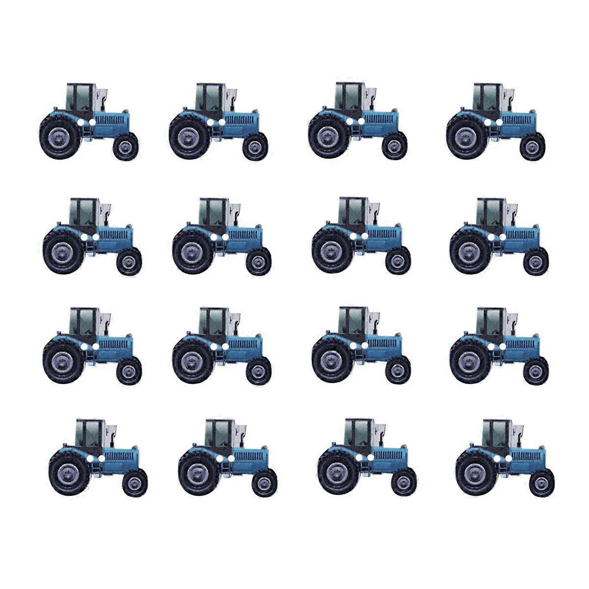 50 Pcs DIY Wooden Buttons Cartoon Tractors Printing Pattern Two Holes Fine-edged Buttons for Sewing Scrapbooking Hand-painted Shoes and Hats
