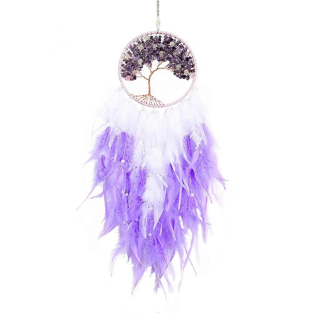 Crystals Dream Catcher Pendant Unique Hanging Decor for Romantic Atmosphere, Ideal for Parties and Garden Decoration