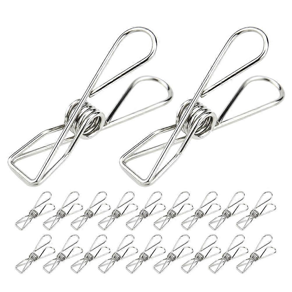 20PCS Metal Food Bag Clips for Snack Sealing, Multipurpose Packaging Clips for Bread and Vegetable Storage