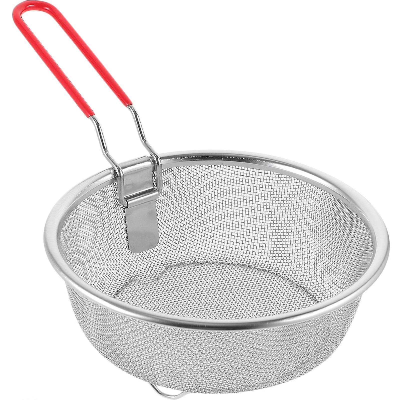Kitchen Fry Basket Ergonomic Handle For Filtering And Deep Frying 32X18.5X7CM 1Pack
