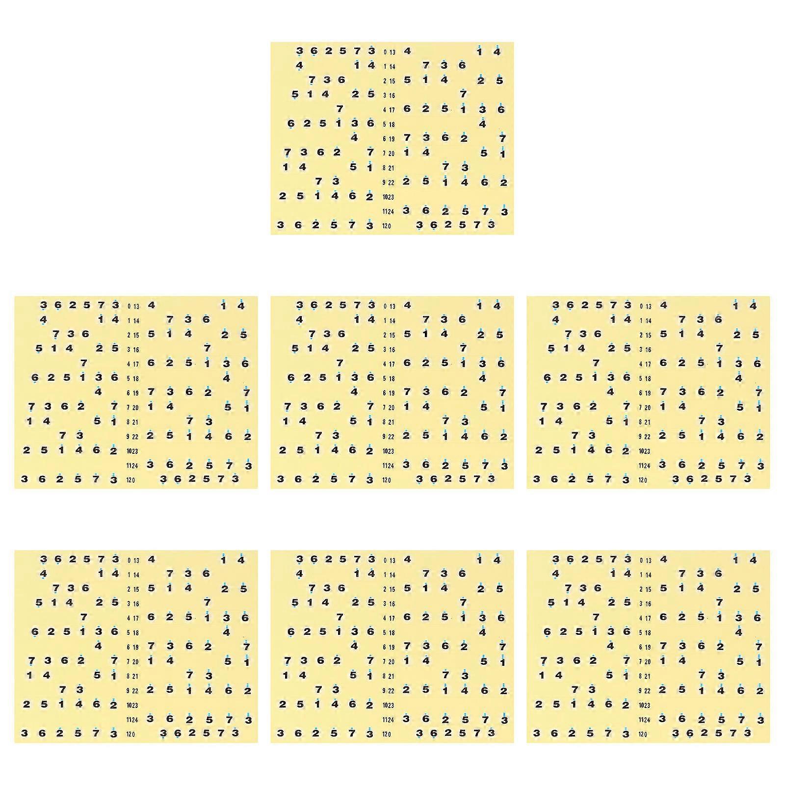 Guitar Fretboard Stickers with Numbers for Guitar Use Yellow 7 Pcs Easy to Assemble and Disassemble