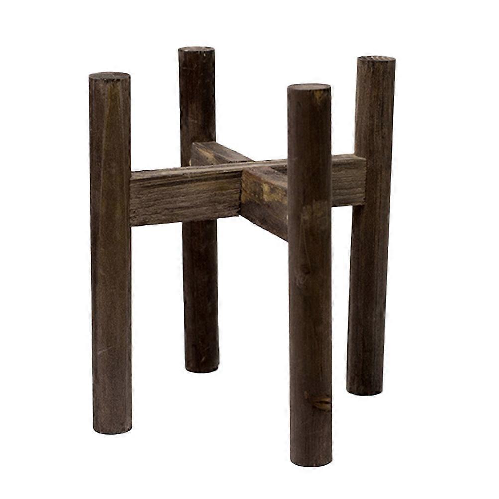 Flower Pot Holder Plant Stand Wood Display Indoor Decor Square Shape Modern Style 1Set