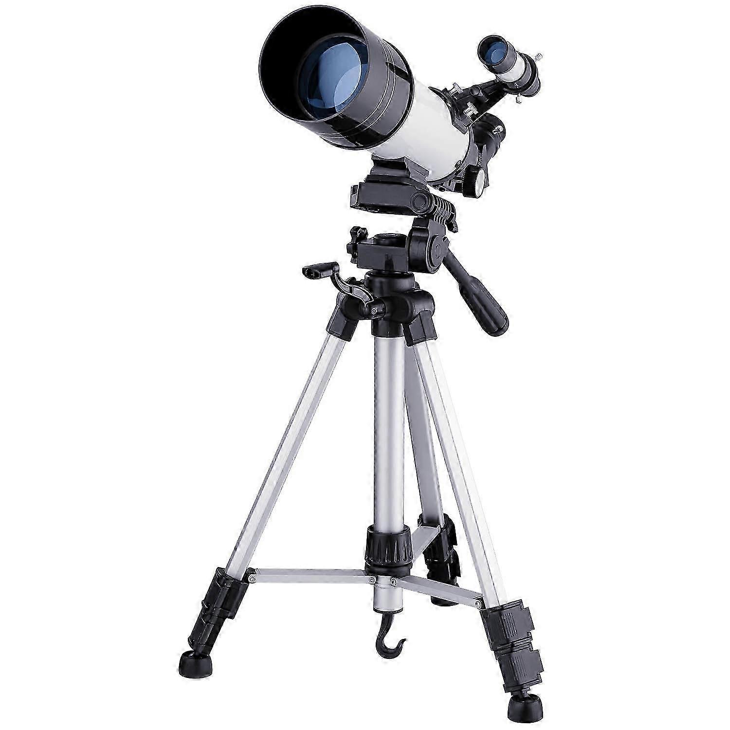 (White) Wr852-3 16x/66x70 High Definition High Times Astronomical Telescope With Tripod & Phone Fixing Clip & Moon Filter