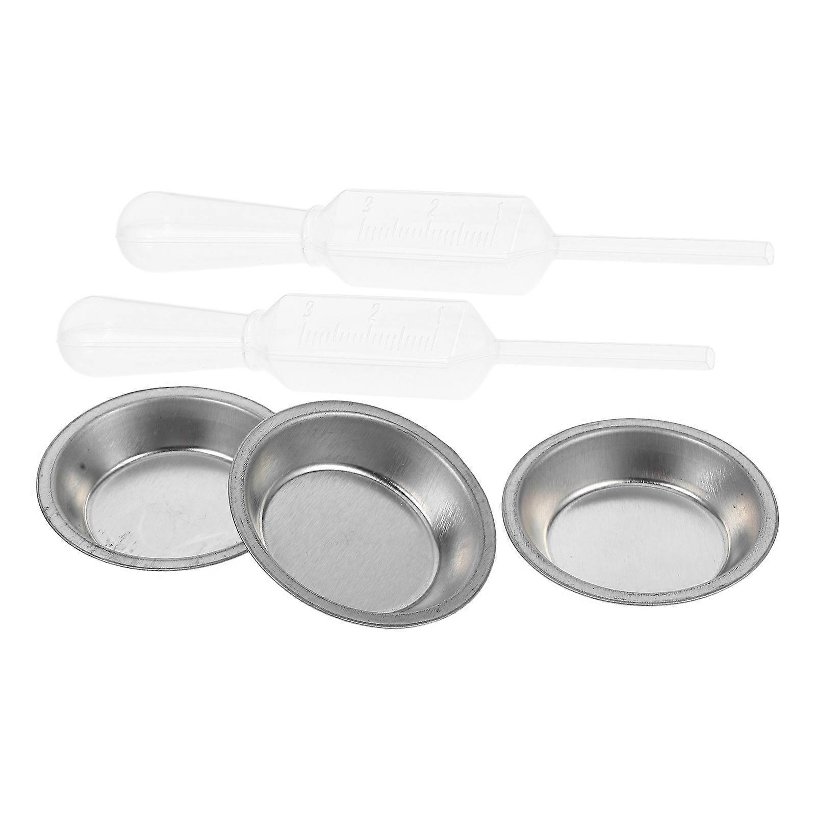 Painting Palette Tray Diy Hobby Model Coloring Dropper And Metal Paint Palette Set Tools For Figure Painting Assorted Color 1Set