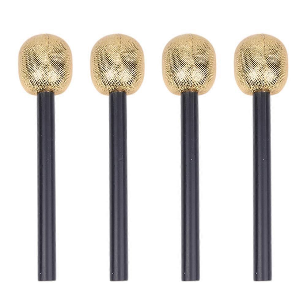 4pcs Golden Lightweight Simulated Microphones for Birthday Parties, Costume Props, Stage Performances, Cosplay Fun