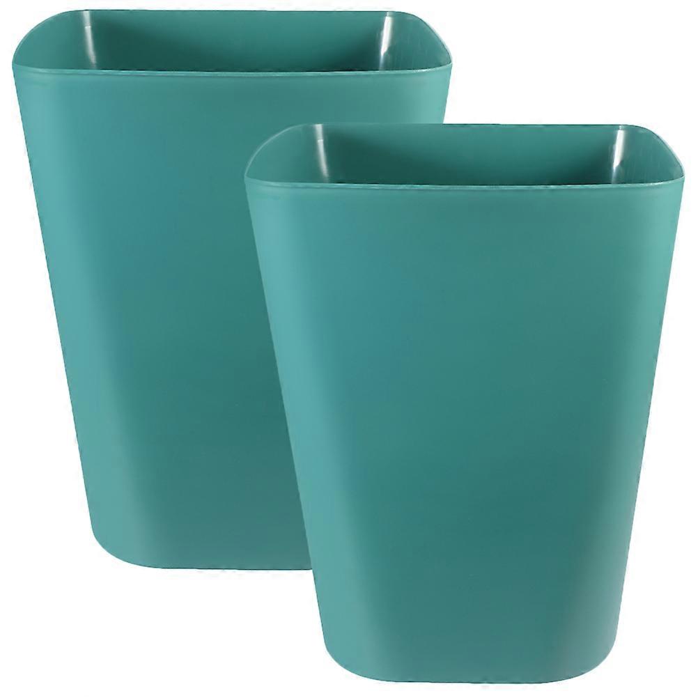 Waste Baskets Home Trash Can Large Capacity Simple Design Plastic Garbage Bin for Kitchen Bathroom 2Pcs