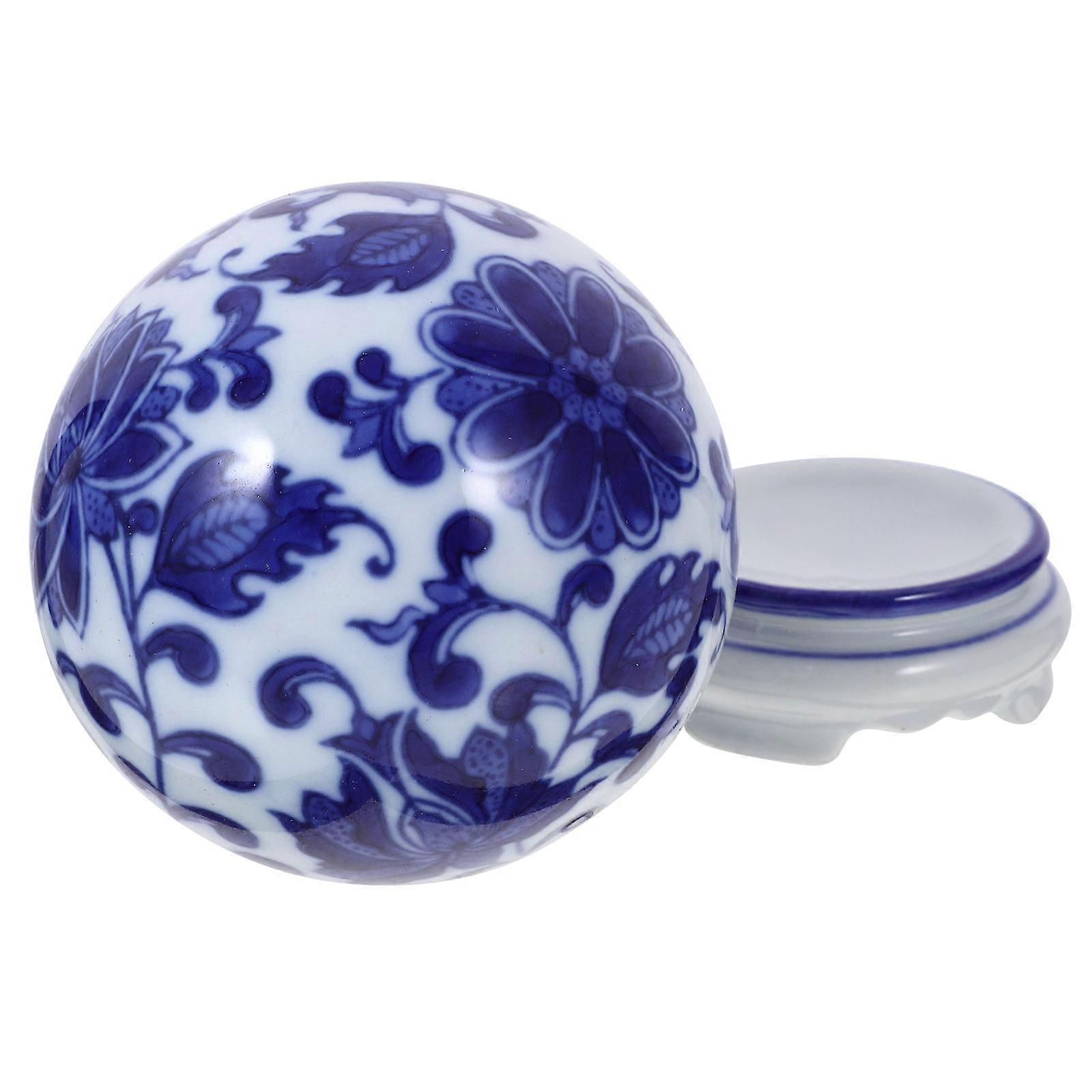 Spheres Decorative Balls Ceramic Ball Crafts Diy Craft Material Ornaments Retro Design 1Pack