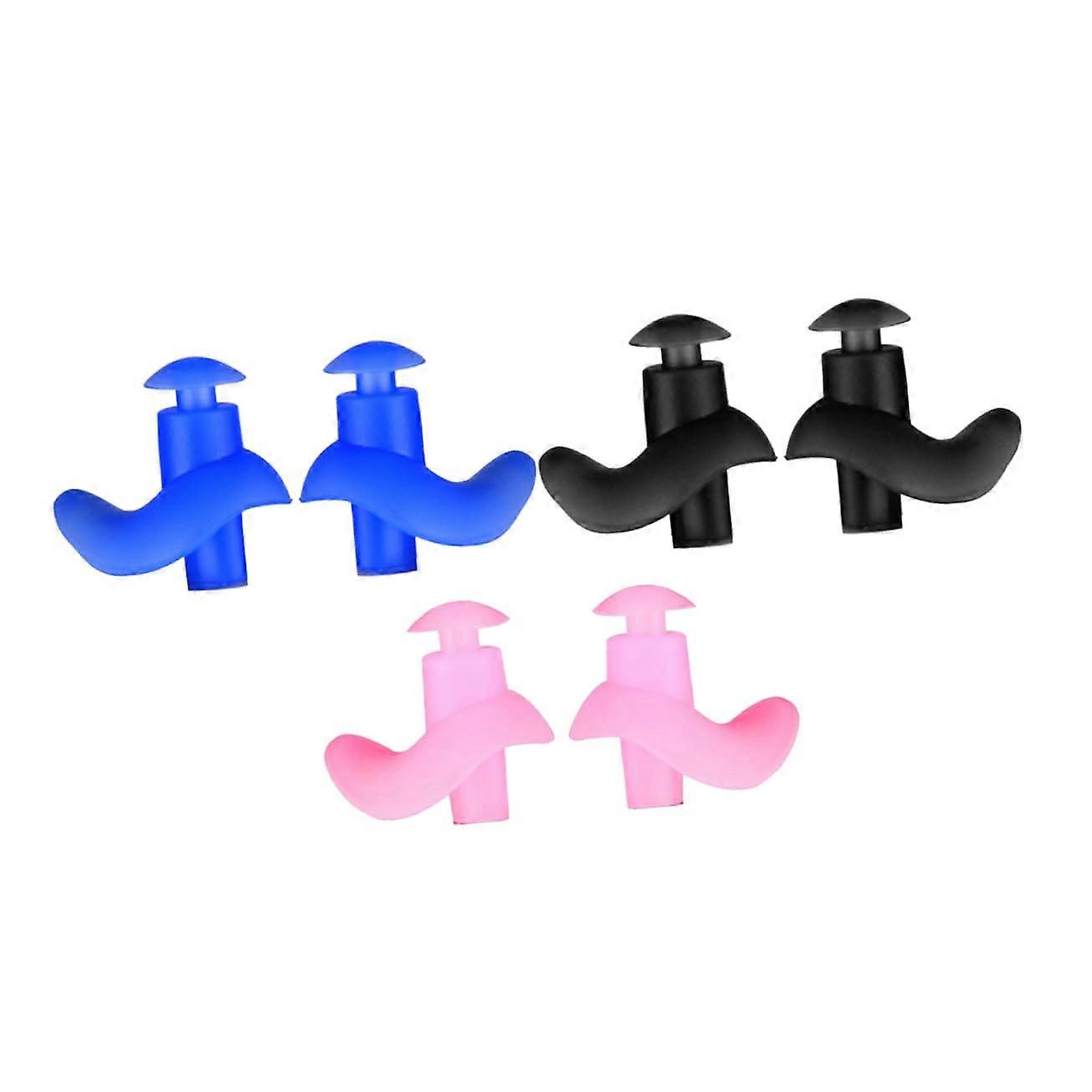 Waterproof Swimming Ear Plugs 3 Pairs Floating Silicone Reusable