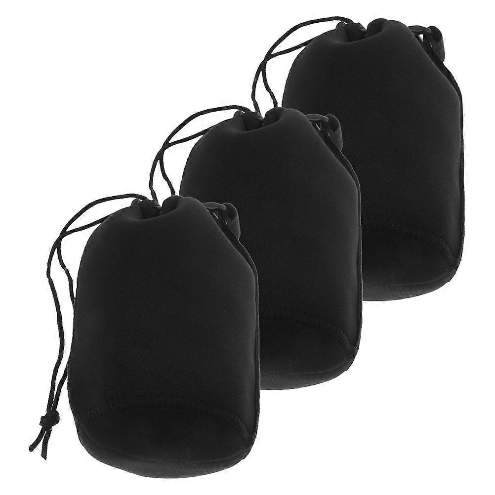Compact Camera Bag Drawstring Lens Cases for Photographers Waterproof 3Pcs
