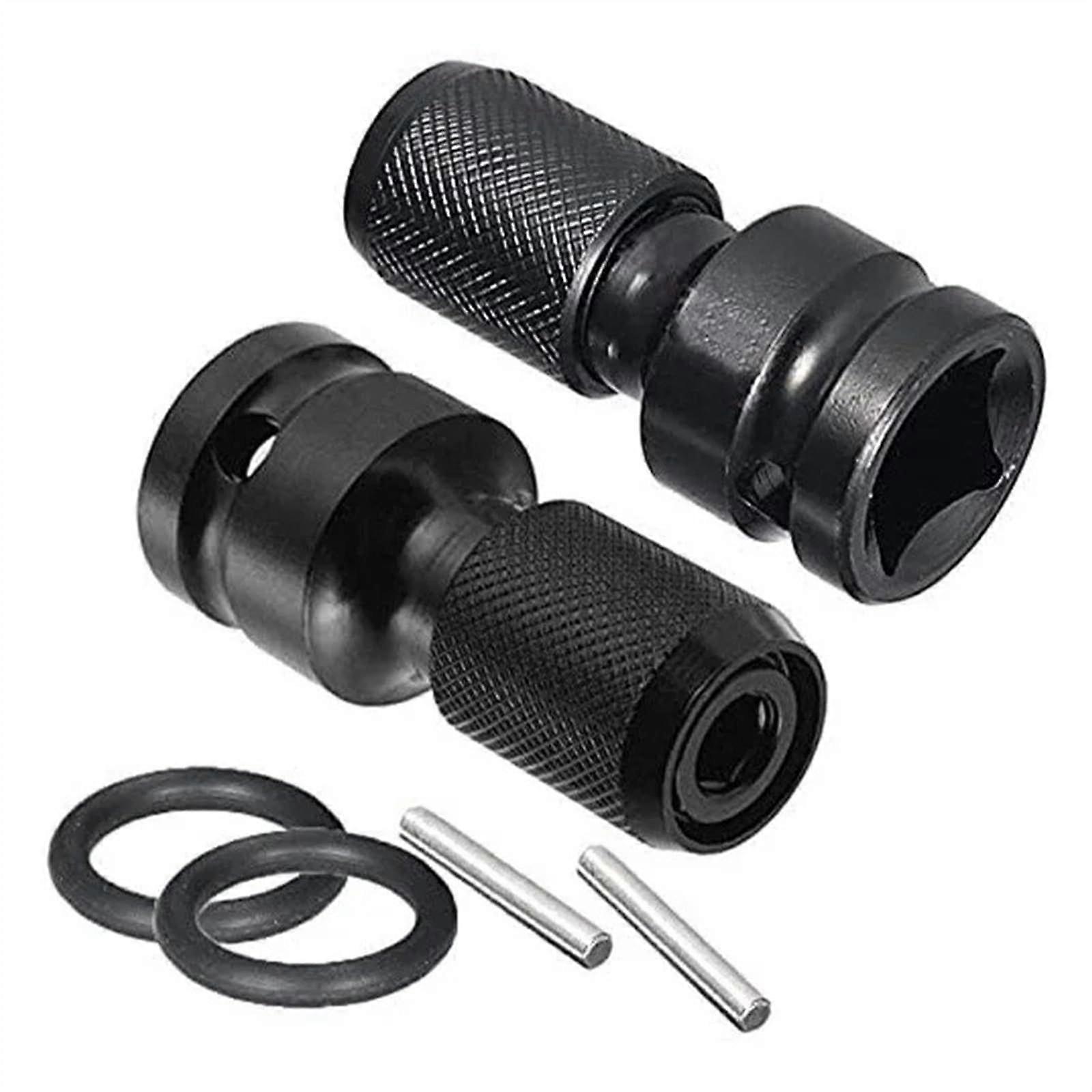 Socket Spanner Set 1/2 Inch Sq To 1/4 Inch Hex Ratchet Adapters, Quick Release Drive Converter Tensioner Tool Box