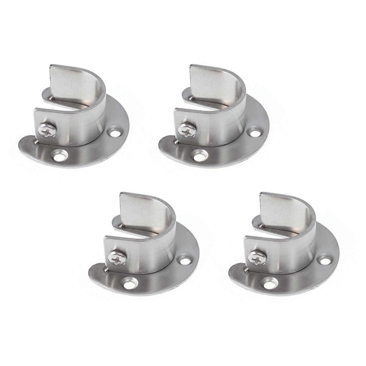 Closet Pole Sockets U Shaped Rod Socket Flange For Home Use Easy Installation