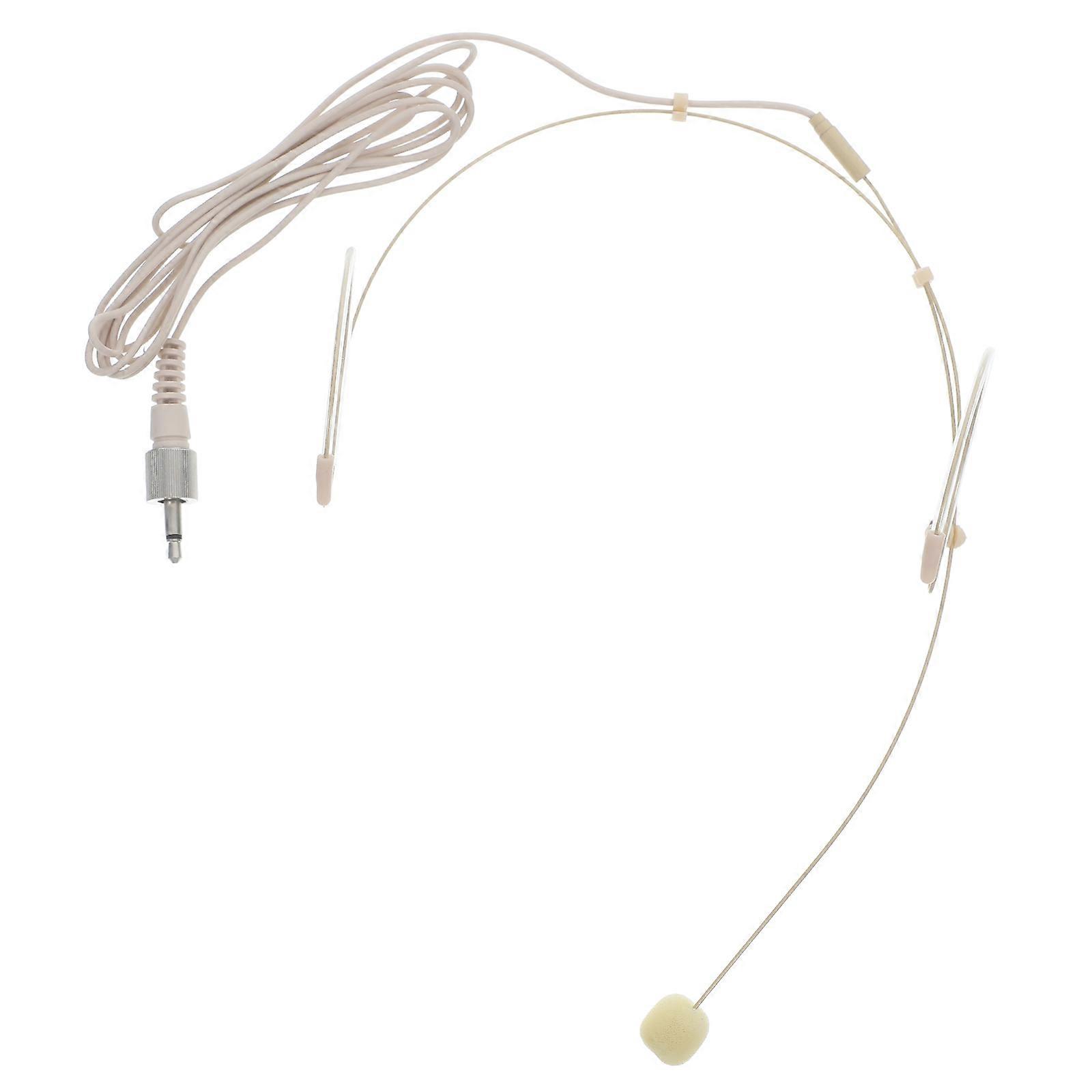 Headset Vocal Mic For Singing Teaching Lectures 13x7cm Beige Color 10V Operating Voltage 1Pack