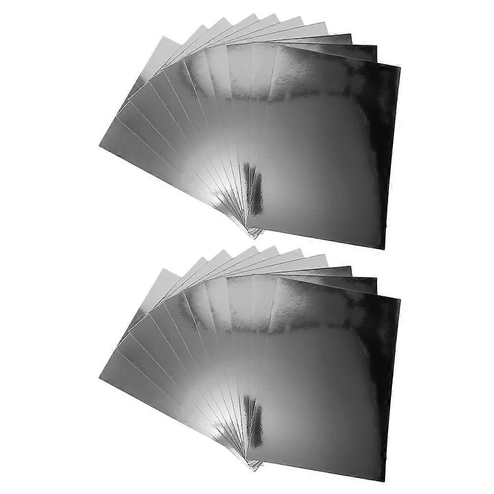 Scrapbook Paper Silver Shimmer Cardstock Sheets Rectangular Mirror Finish For Childrens Crafts Special Occasions 20Pcs