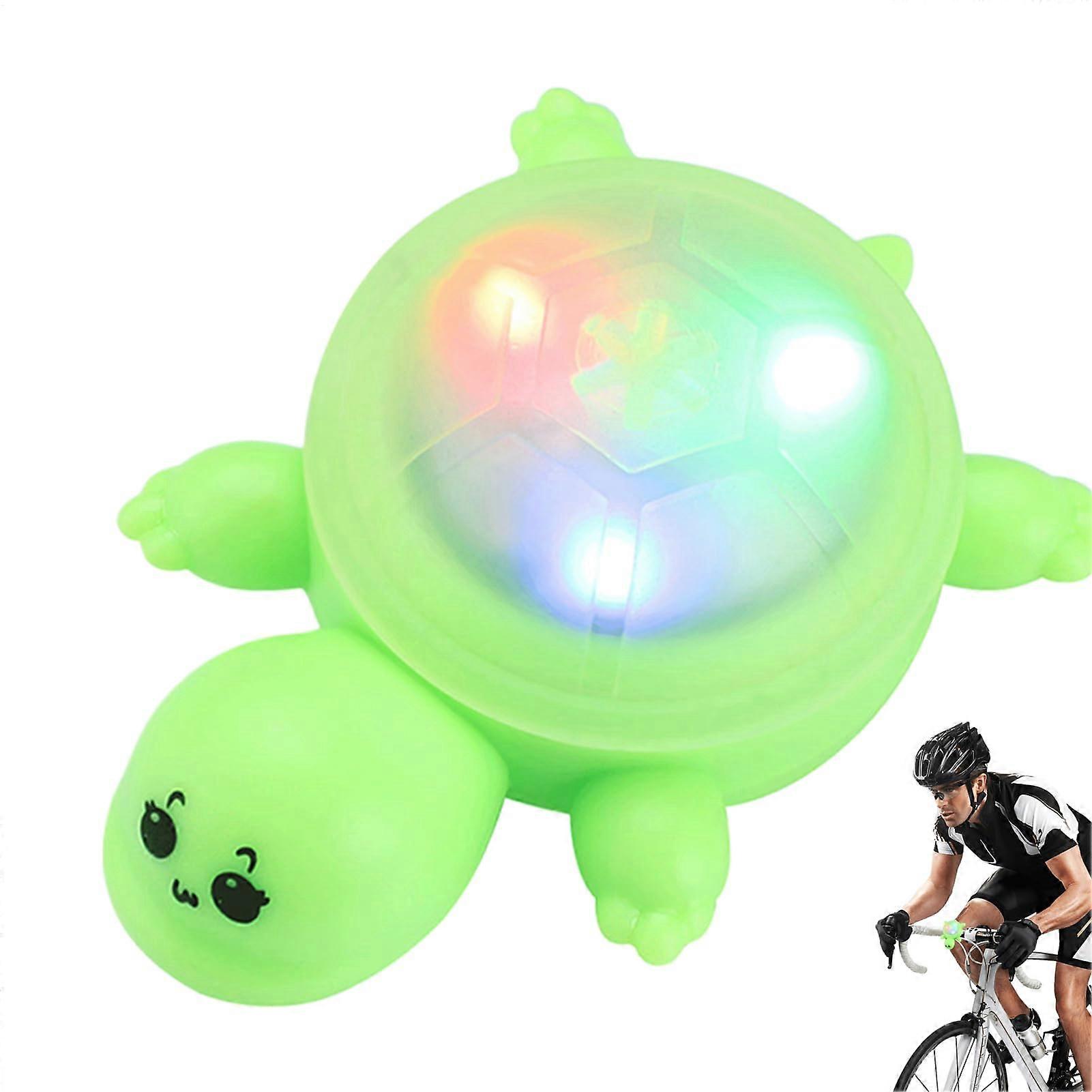Bicycle rear light, turtle rear light, weatherproof, intelligent autosensing, bright flashing warning signals for adults, outdoor rides green