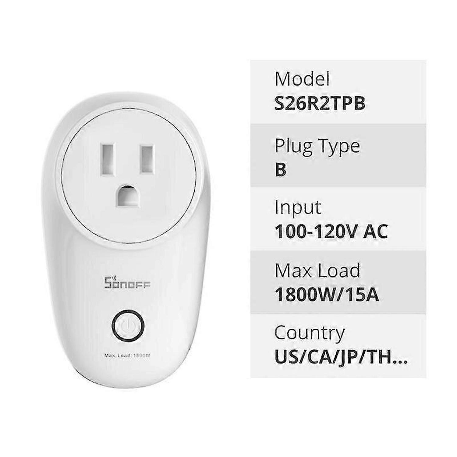 S26 S26R2 SONOFF Plug TPF TPE Wifi Smart Socket LAN Control Timing Plug