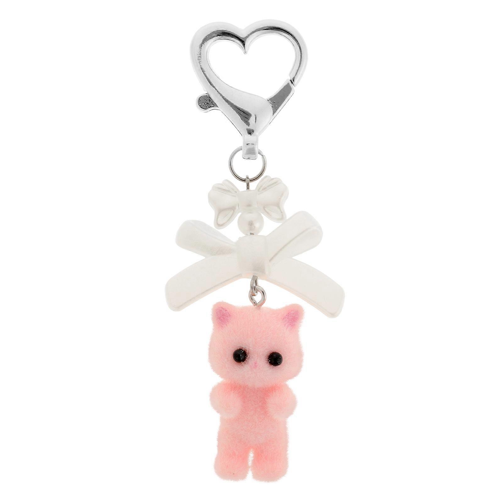 Keychains Cute Cat Shape Keyring Bag Charm Women Resin 9.00X4.00X1.00CM 1Pcs