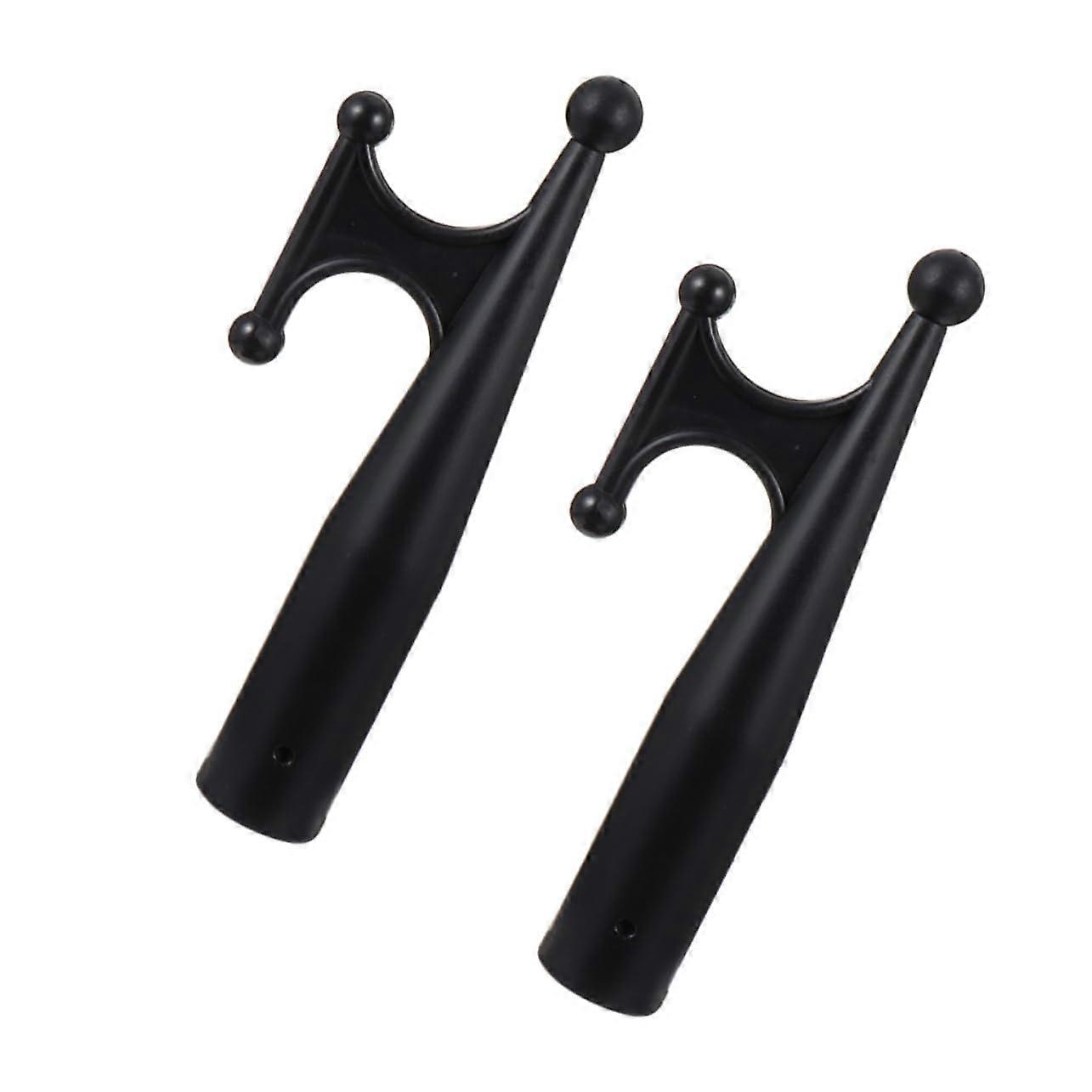 Pack of 2 Plastic Boat Hooks U Type for Pontoon Docking, Black Boat Rope Cable Replacement, Swimming Pool Canoe Hook