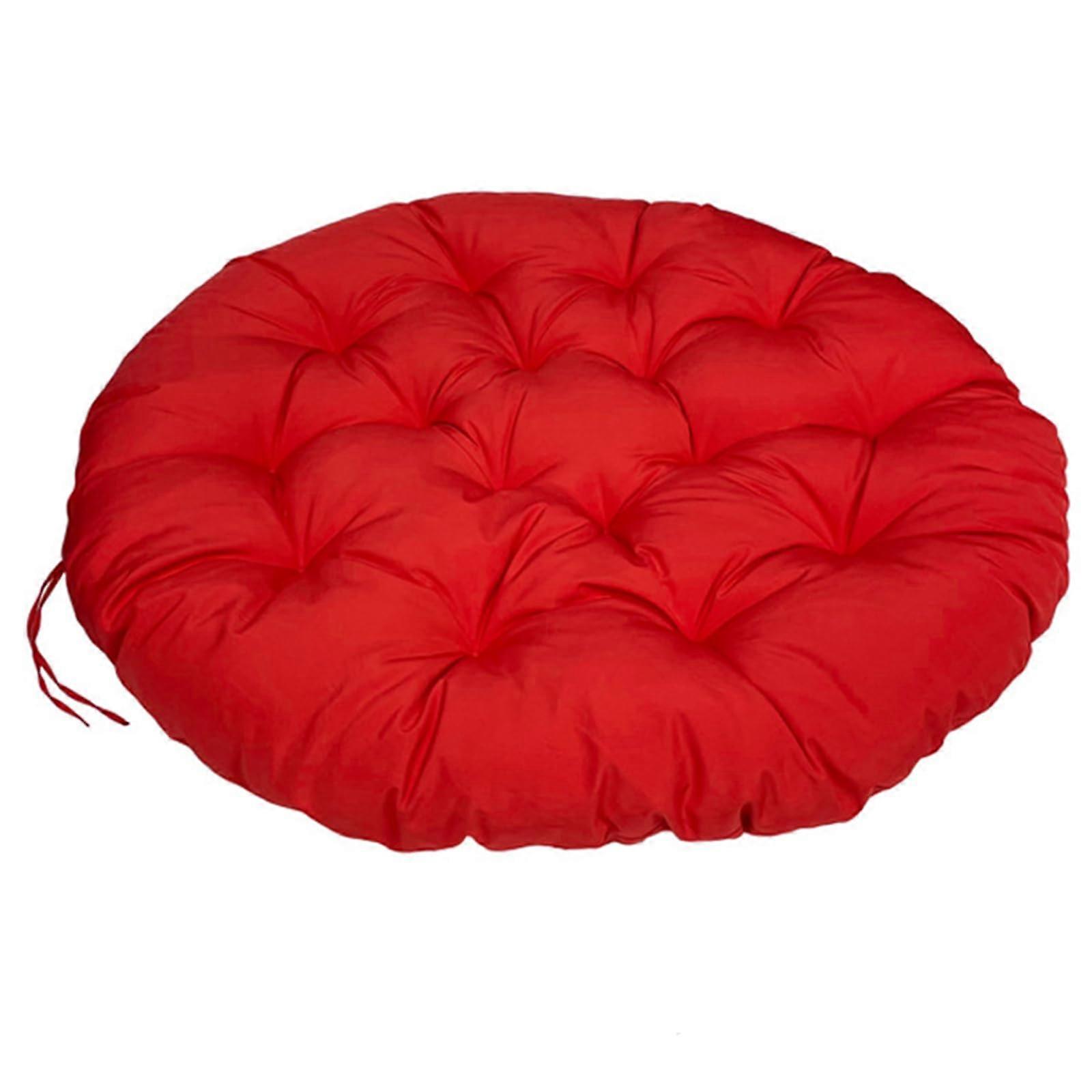 Thick breathable removable round seat cushion, odorless, colorfast, for indoor and outdoor use, preferred pet cushion (Size: 100 cm, Color: Red)