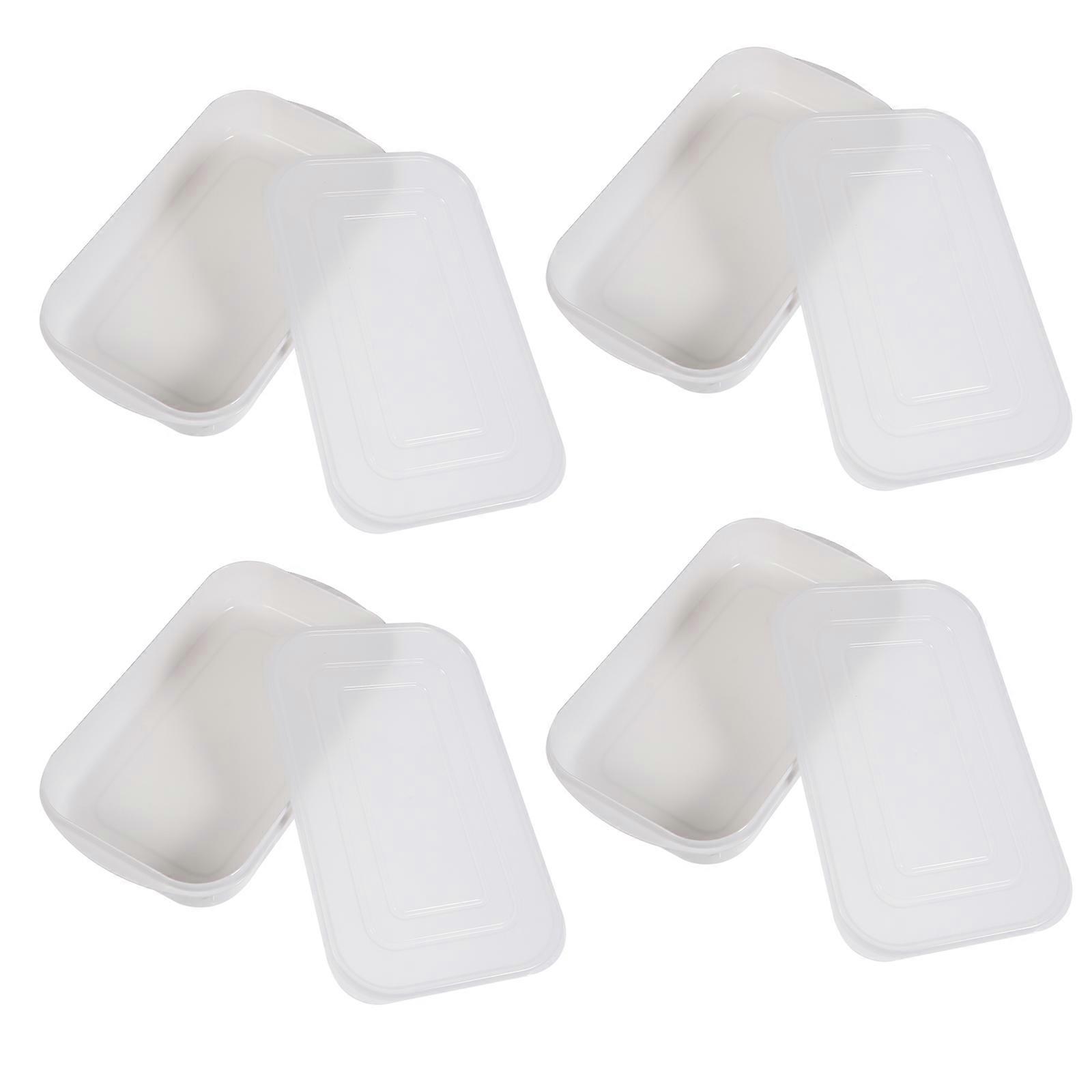 Airtight Storage Container Leakproof Bento Lunch Box Microwave Safe 4Pcs
