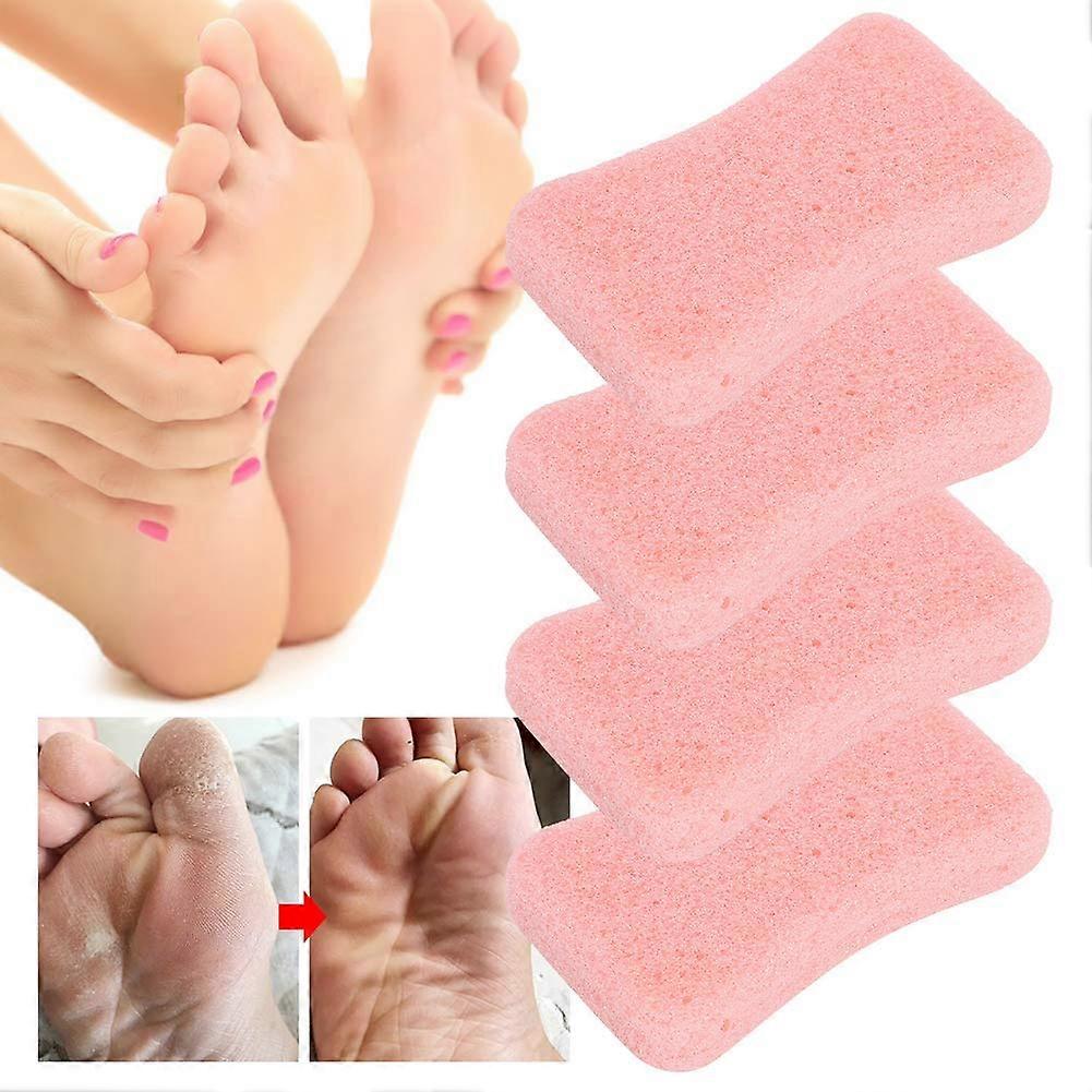 Peeling Stein 4 Pcs Set, Fußpflege Pumice Stein für Harte Haut Entfernung, Pediküre Scrubber für Weiche Füße