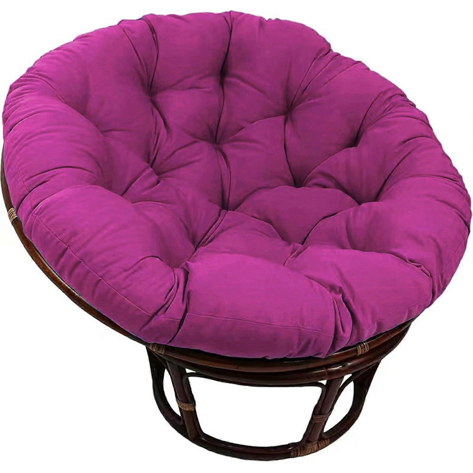 Outdoor swing chair cushion with thick egg nest design, purple, 90 x 90 cm