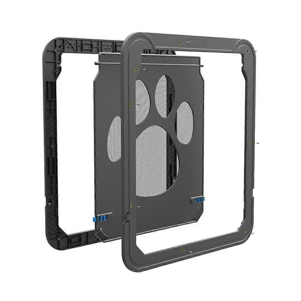 Fly screen door for pets, easy to install, exterior door with lock for home, magnetic function, automatic door, sturdy, for dogs and cats, 37 x 42 cm