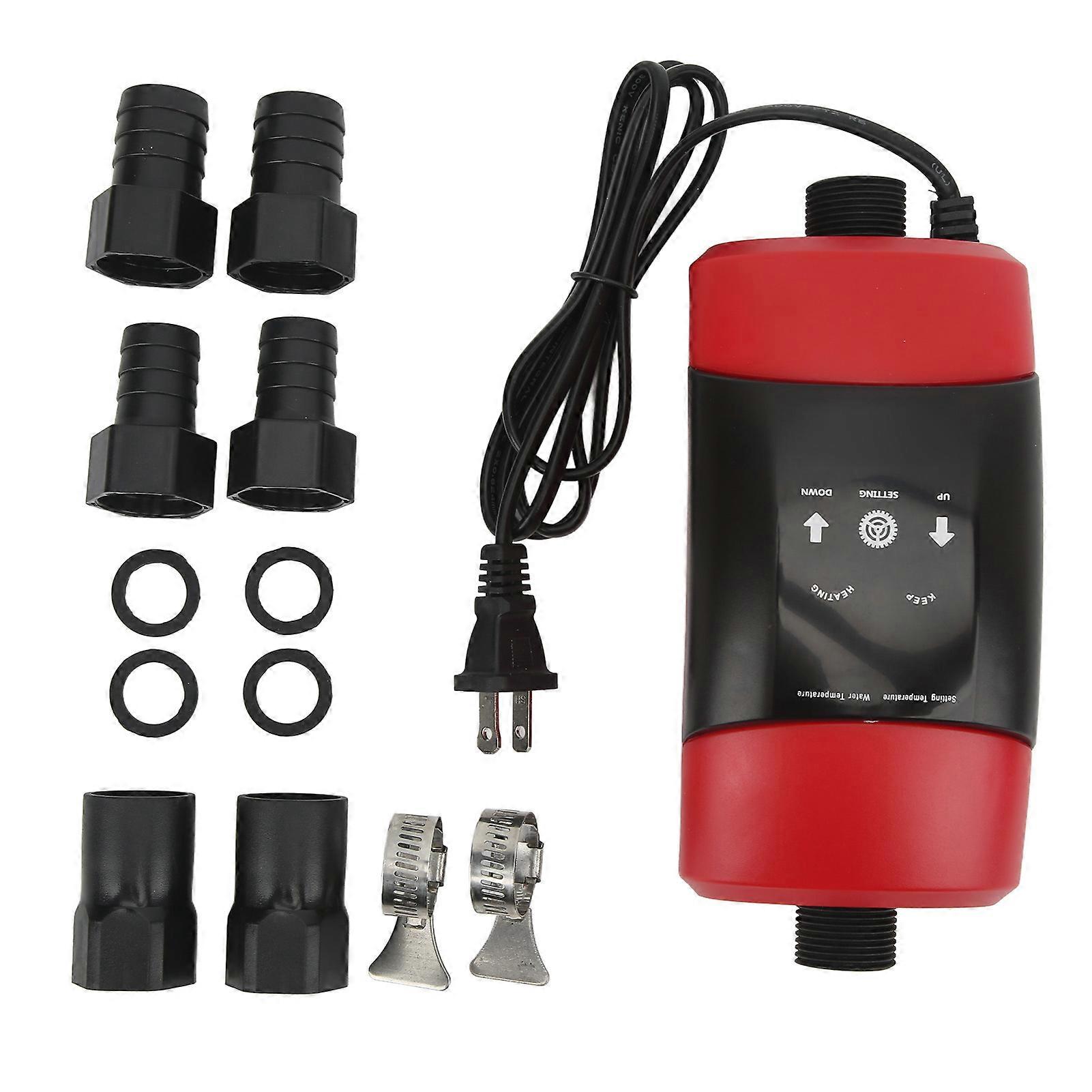 Fish Tank External Heating Rods Safe Waterproof LED Display Prevent Leakage Submersible Aquarium External Heater 500W US Plug 110V