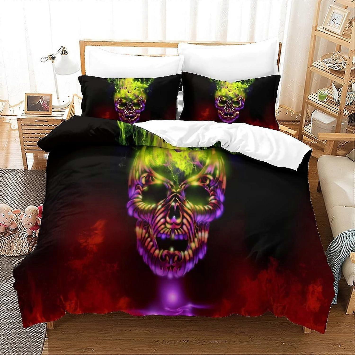 3D Printed 3 Piece Duvet Cover Bedding Set with Pillowcase Zipper Closure Soft Microfiber Suitable for Kids Teens Adults Easy Care