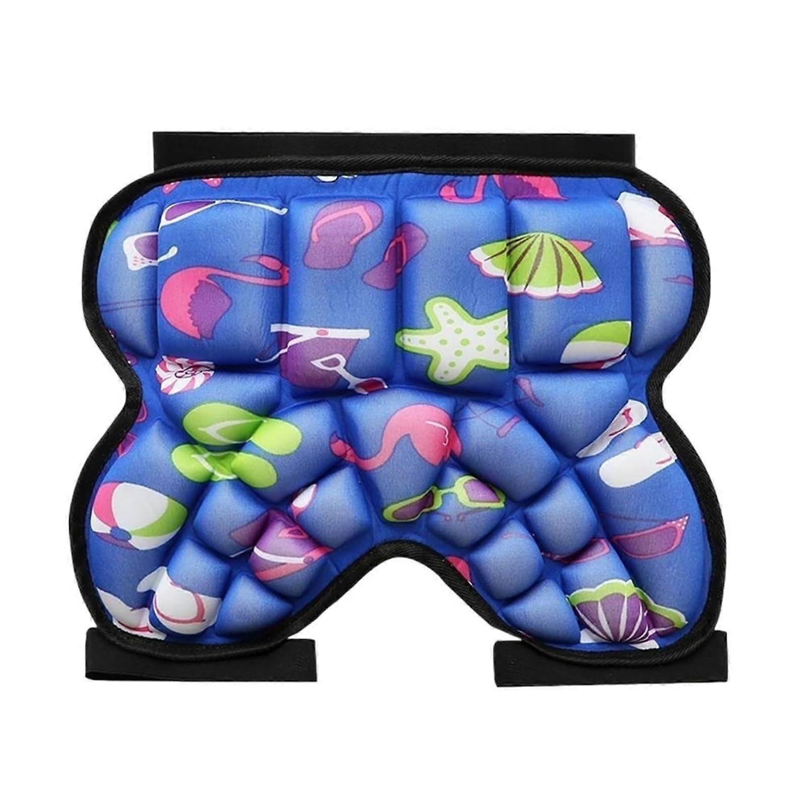 Padded Protective Shorts For Kids Snowboarding Skiing And Skating EVA Foam Padding For Impact Blue One Size