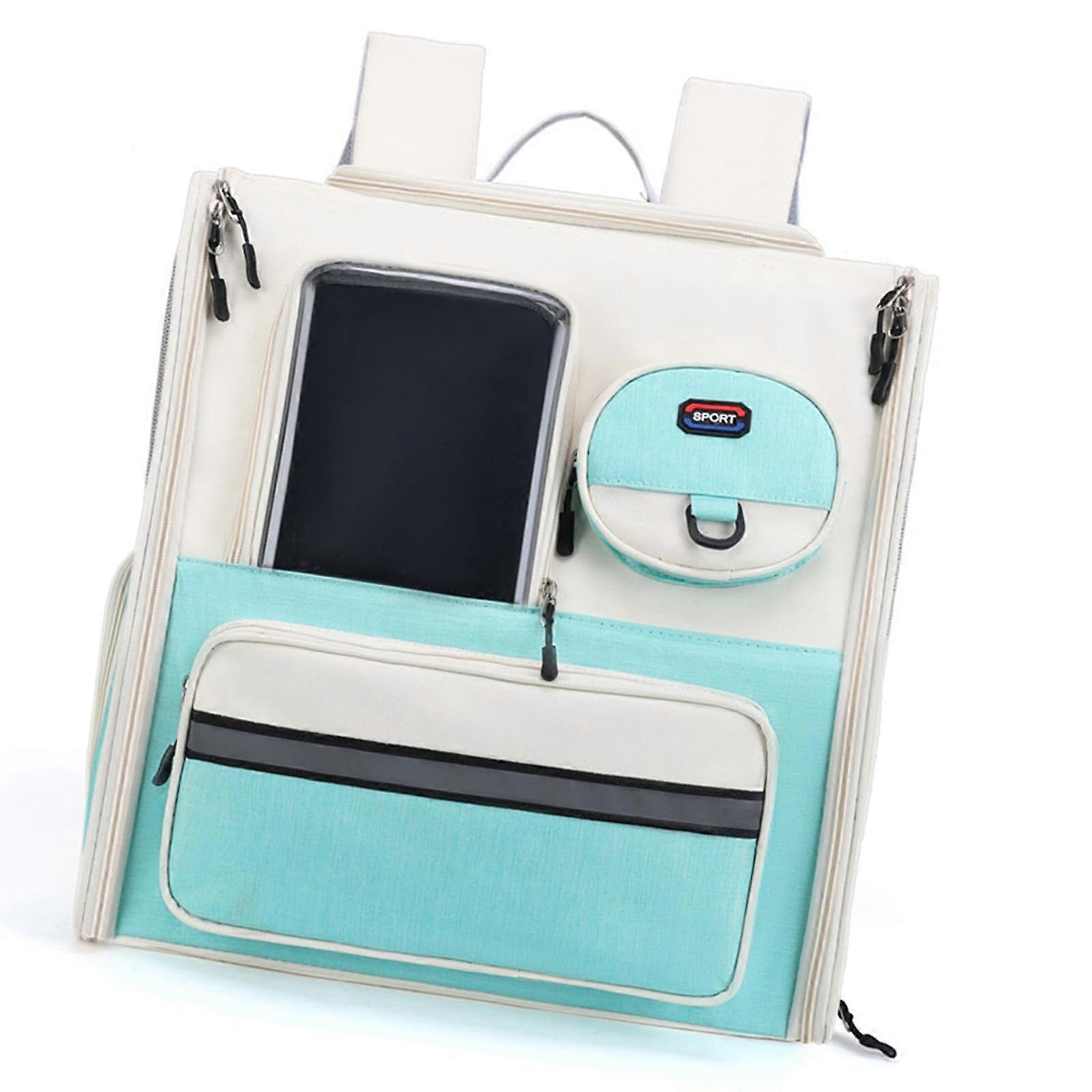 Removable Dog Trolley Bag, Large Foldable Pet Carrier, Cat Travel Bag with Telescopic Handle, Green Shoulder Bag