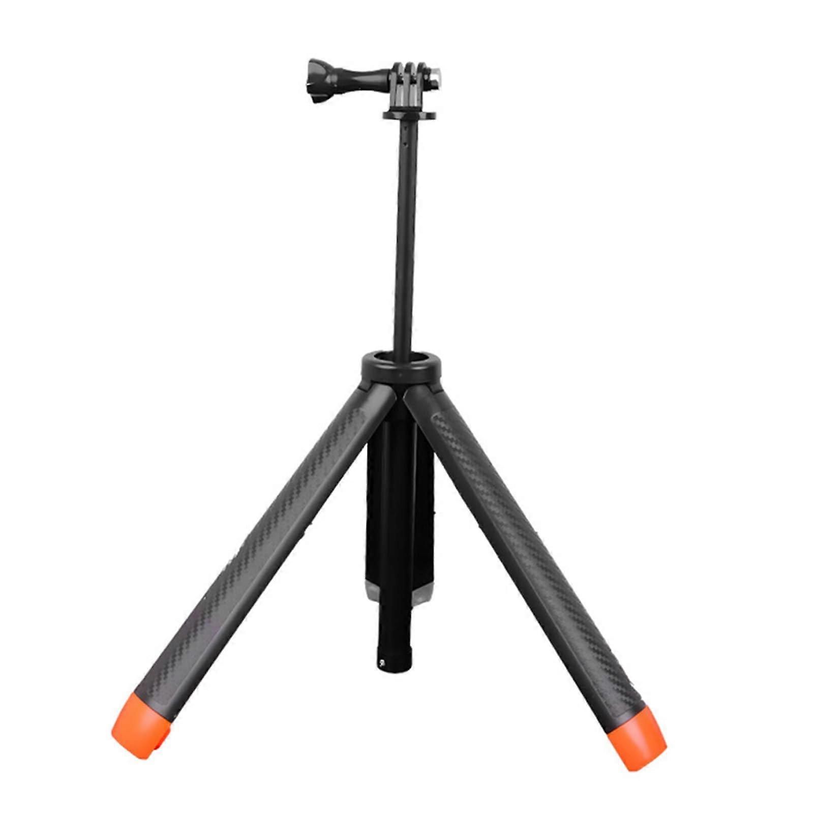 4 in 1 Extendable Floating Selfie Stick Tripod with 1/4' Screw, Sturdy Grip for Most Action Cameras, 23.557cm Height Adjustment for Surfing