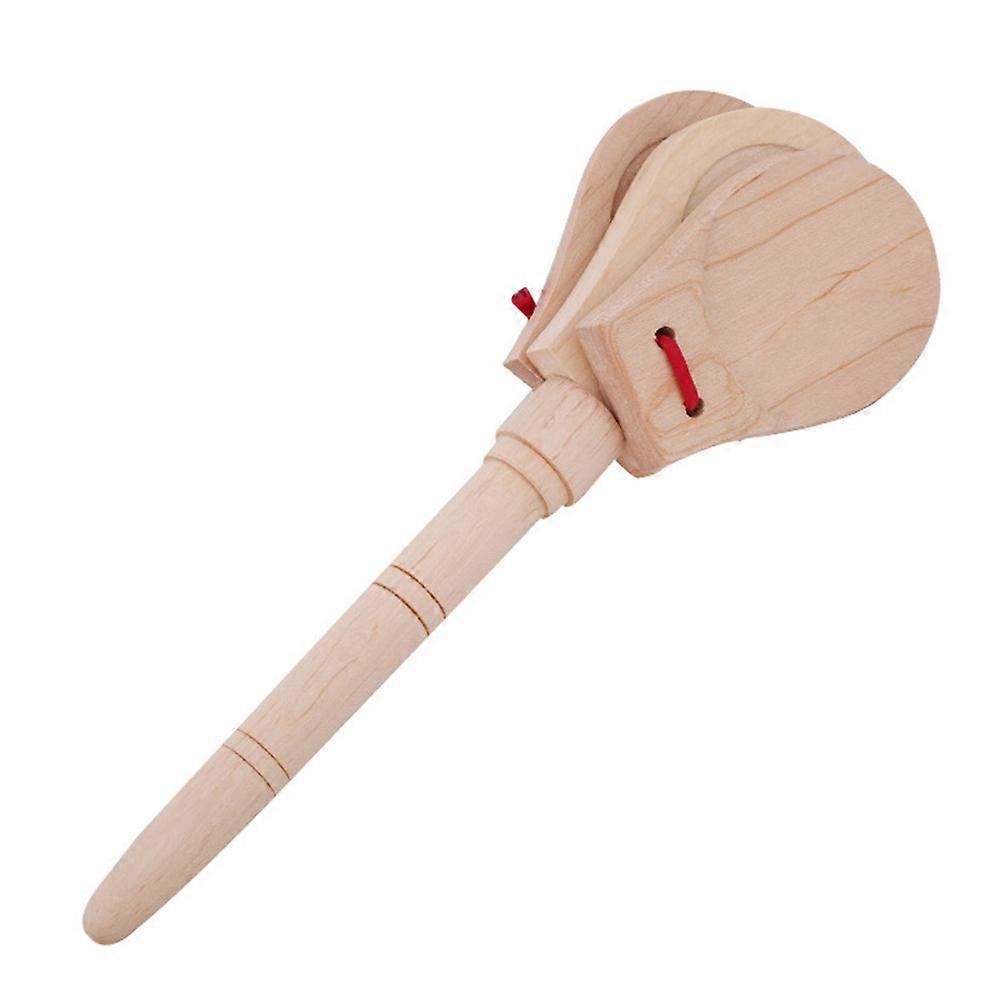 Wooden Castanet for Simple Percussion Play – Early Learning Instrument to Improve Finger Flexibility and Hand Eye Coordination