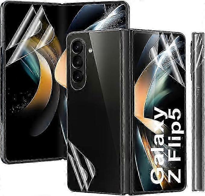 Z Flip 5 Screen Protector, [8 in 1] Inside Film + Front Screen Protector +Hinge Protector+Back Protector for Samsung Galaxy Z Flip 5
